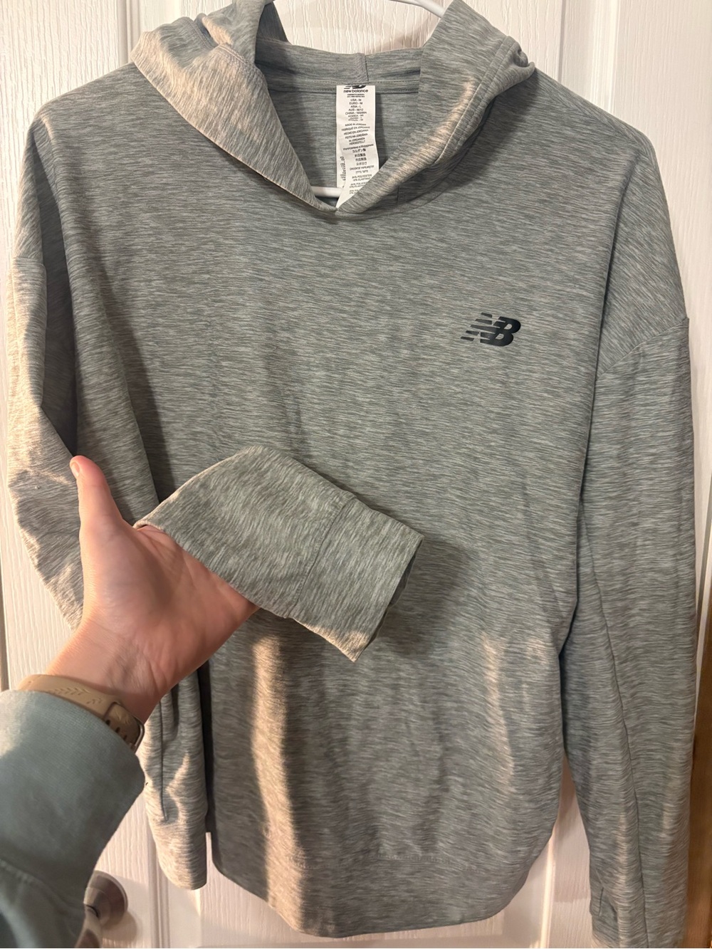 New Balance Gray Hoodie Sweatshirt